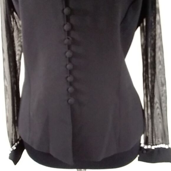 SHERRIE BLOOM PETER NOVIELLO CHETTA B EVENING WOMEN’S BLOUSE SIZE 8 - Picture 5 of 14